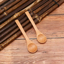 1X Wooden Round Bamboo Spoon Soup Tea Coffee Salt Spoon Kitchen Tool Cutlery Hn