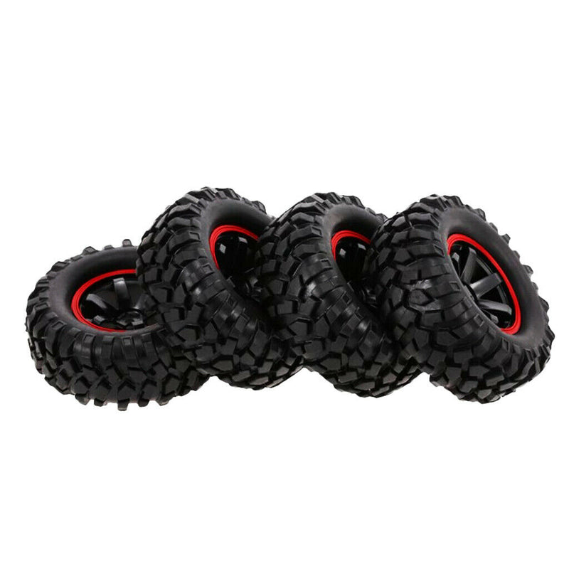 96mm Rubber Tire with 1.9" Rim for 1/10 HSP Redcat Traxxas RC Crawler Buggy