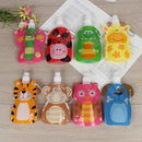 Animal Fold Water Bags Squeeze Bag Reusable Food Pouch Toys for Kids Child BX