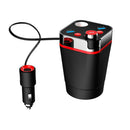 Multifunctional Bluetooth Car Cup Charger Cigarette Lighter 2-USB Port Red
