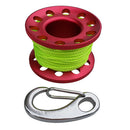 Alloy Scuba Diving Finger Reel Spool with Bolt Snap&10m Fiber Line red