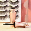 Waterproof Magnetic Eyeliner with 5 Pairs Eyelashes and Tweezer Long Lashes AU~