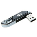 16GB USB2.0 Memory Stick Keychain rotation Metal U disk Black