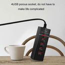 B38 4USB Travel Mobile Phone Charger 5V 3A Smart Charging Head (EU Plug)