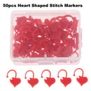 50pcs Heart Shaped Stitch Markers Knitting Crochet Locking Knitting HolderTEUS