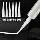 6pcs Caulking Nozzle Plastic Glass Glue Nozzle Structural Glue Mouthes
