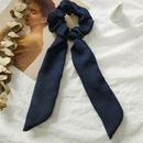 Fashion Chiffon Ribbon Girl Hair Ponytail Elasticity Solid Color Headwear A I1J4