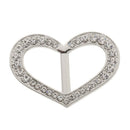 Pack of 2 Fashion Crystal Heart Scarf Twilly Neckerchief Ring Clip Holder