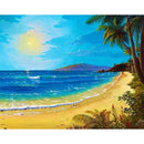 5D Full Round Drill Rhinestone Picture DIY Sunny Beach Diamond Painting Kit
