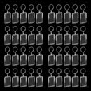 40pc Acrylic Keyfob Keyring Keychain Key Chain Ring &Transparent Photo Frame