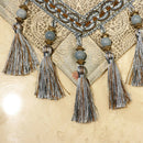 Emroidary Table Runner with Tassels, Wedding Table Cloth Cover Runner Party