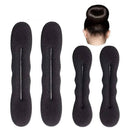Magic Bun Maker (2 Small, 2 Large) Foam Sponge Bun Shaper Hair Accessories  K1K6
