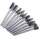 Double Thread Tungsten Steel Drill Bit Rotary Burr Grinding Bit 3mm Handle