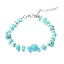 Fashion Natural Stone Charms Anklets Bracelets Set For Women Handmade Strin