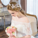 Stylish Pearls Flower Hair Clip Wedding Party Bridal Leaf Hair Accessories