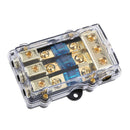 Support Of 3 Way Fuse Distribution Block In Line Of Car Stereo Audio System