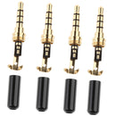4pcs 3.5mm Male Jack Stereo Audio Adapter Converter for headphone Headset Repair