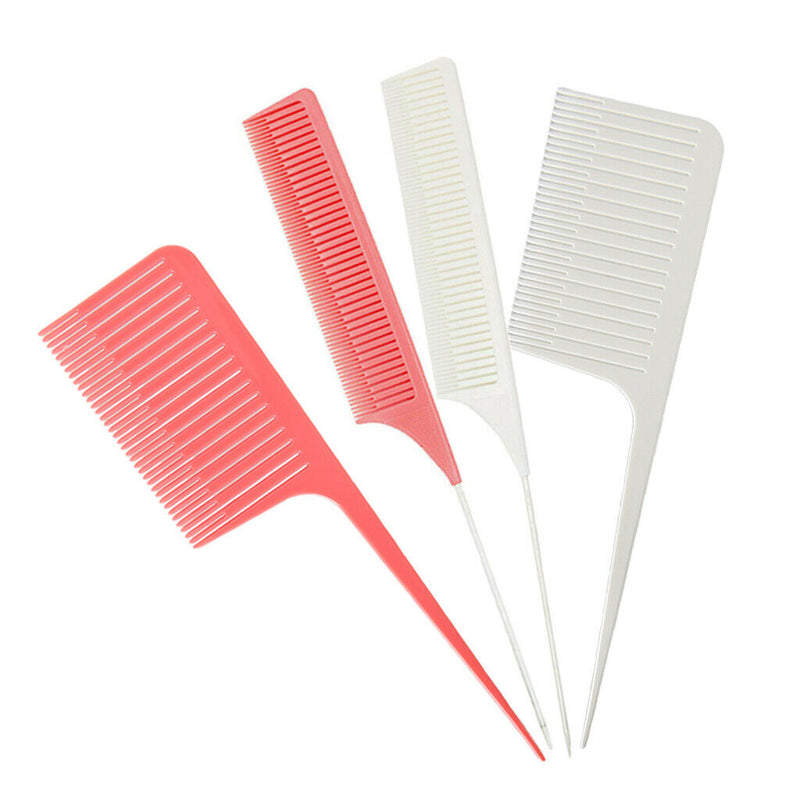 4Pcs Barber ABS Weaving Highlighting Foiling Hair Comb Styling Salon Tool