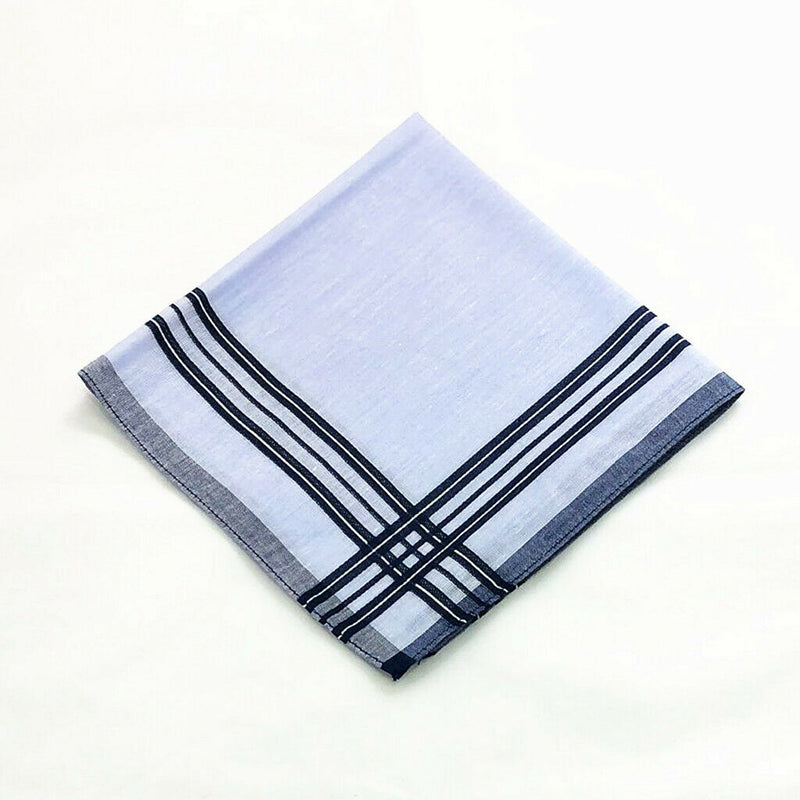 12x Pure Cotton Handkerchiefs Men Women Soft Hanky Bridal Hankies Formal