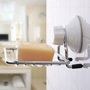 Draining Soap Holder Multifunction Wall Mounted Strong Sucker Bathroom Tray