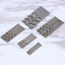 50 Pcs High Speed Steel Titanium Plated Twist Drill Bit Set Tool 1/1.5/2/2.