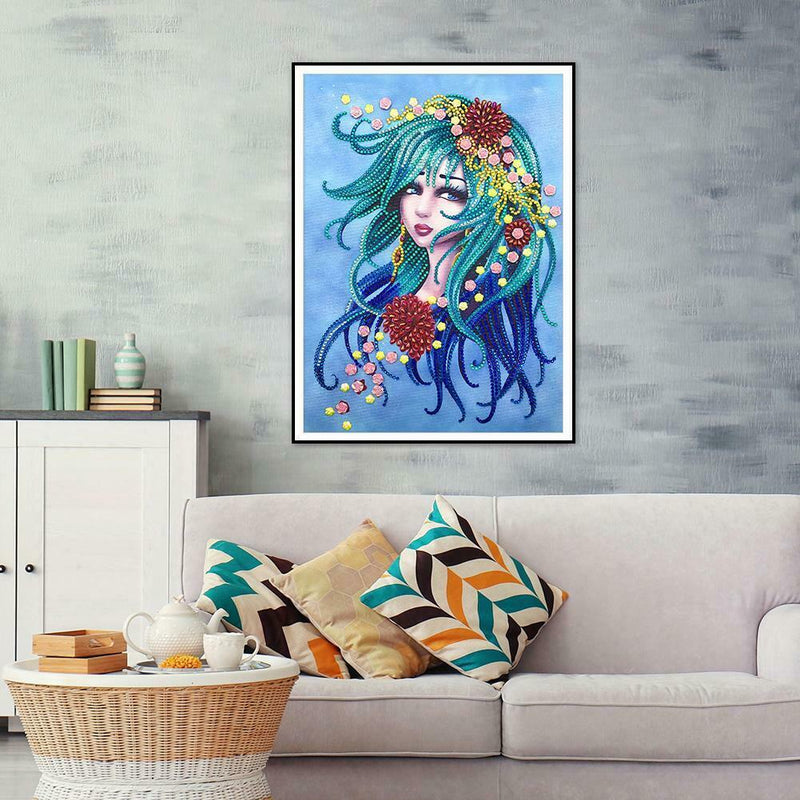5D DIY Special Shaped Diamond Painting Beauty Cross Stitch Mosaic Craft Kit