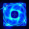 LED Light CPU Cooling Fan Computer PC Clear Case Quad 12CM Heatsink Blue