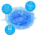 Blue Silicone Stretch Lids Durable & Eco-Friendly Stretch Lids for Fruits &