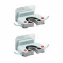 2Pcs Wall Mounted Mop Clip Broom Hooks Holder Brush Handle Hanger Rack Blu NVU