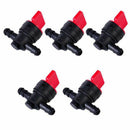 5pcs 1/4 inch Inline Straight Gas Fuel Cut Shut Off Valve Q2G6