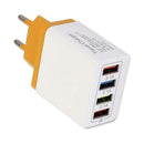 4 USB Color Travel Charger 3A Phone Fast Charging Charger EU-Plug Adapter