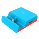 Type-C Game Console Dock for N-Switch HDMI to TV Video Converter (Blue Red)