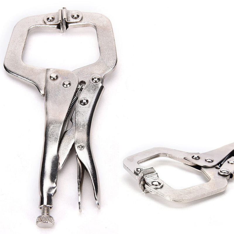 Alloy Steel C Clamp Vise Grip Locking Welding Quick Pliers Wood Tenon Locato Tw