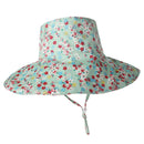 Fashion Kid Sun Hat Polyester Flower Brim Beach Headwear Quick-Drying Light Blue