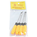 Yellow handle plum T5 T6 T8 T10 head screwdriver set 4 pieces B7V4