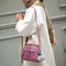 Women Messenger Handbag Shoulder Bag PU Leather Sling Bag/Light Purple