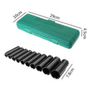 10Pcs 8-24Mm 1/2 inch Drive Deep Impact Socket Set Heavy Metric Garage Tool