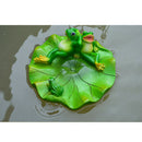 2x Artificial Lotus Leaf Frog Water Floating Ornament Pond Decoration Family &