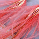 Women's Fashion Tassel Diamond Earrings Feather Long Earrings, Pink R6G1