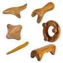6Pcs/Set Natural Fragrant Wood Scraping Massage Acupuncture Finger Pressure