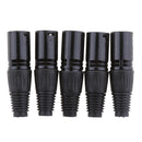 5pcs XLR 3 Pin Microphone Mic Male Audio Cable Plug