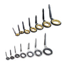 14pcs Fishing Rod Guide Rings Rod Repair Tip Tops Circle Pole Repair Kit