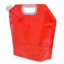 5L Folding Transparent Portable Outdoor Sports Hiking Water Storage Bag/Red