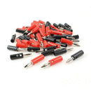 30x Red+Black 4mm Audio Speaker Cable Wire Screw Type Banana Jack Plug Connector