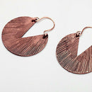 Simple Geometric Drop Earrings Retro Round Dangles Hoops Women Unique Boho
