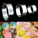 3pcs/set stainless steel round circle shaped cookie cutter biscuit pastry molds`