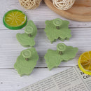 4PCS/Set Cookie Cutters Moulds Leaf Shape Plastic Baking Mould Cookie Cut Gw