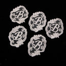5pcs Embroidered B Letter Applique Sewing Patches for DIY Jeans Jackets Clothing