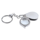 Portable 5X Folding Key Ring Magnifier with Key Chain Daily Magnifying Tool