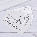 heart tattoos temporary ECG tattoo products waterproof disposable tattoo stickï¼D